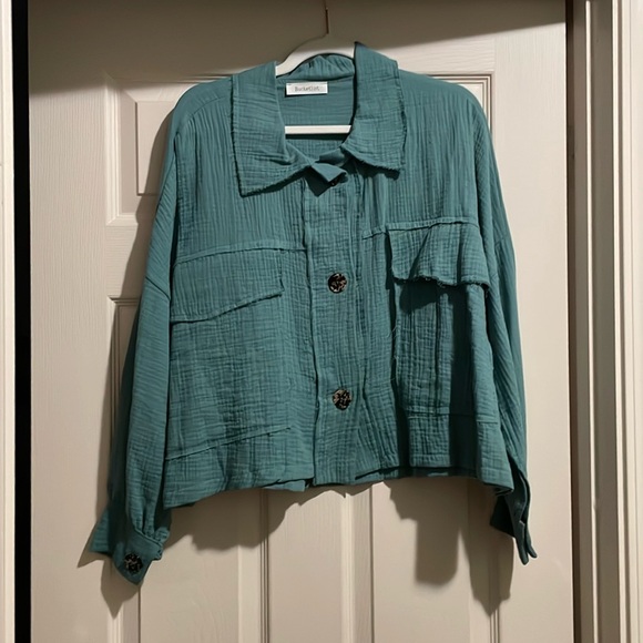 Teal Shacket from bucketlist - Picture 1 of 2